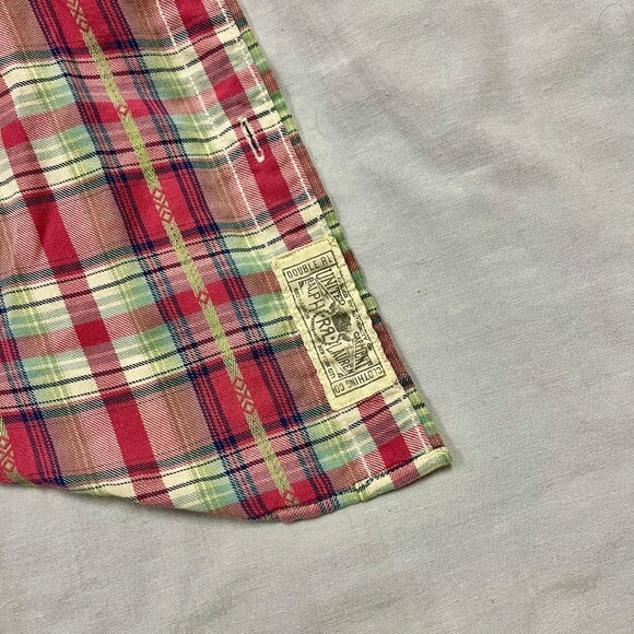 RRL & CO / RALPH LAUREN PLAID LIGHTWEIGHT FLANNEL SHIRT - SMALL - Picture 4 of 5